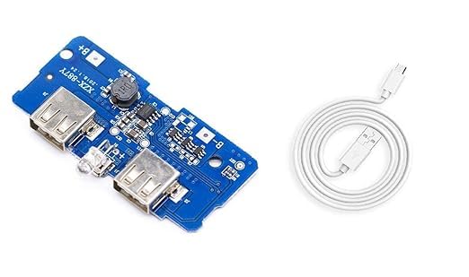SP Electron DC 18650 5V 2A Charger Module Charging Circuit Board Step Up Boost Power Supply Module with Mobile Charging Cable for Power Bank DIY (Combo of 2 Items)-image-39
