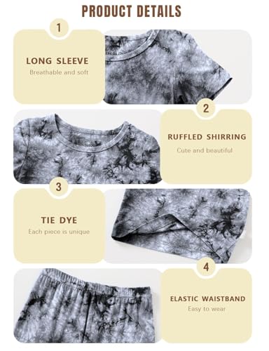 Image of Jimonda Boys Girls Bamboo Rayon Pajamas Set Kids Sleepwear