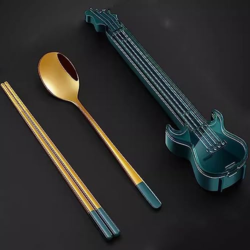 Boîte de rangement pour couverts de guitare avec baguettes de débutant