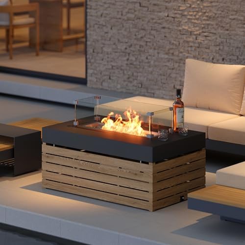 homary 39″ Smokeless Fire Pit with Glass Wind Guard for Outdoor Patio homary 39″ Smokeless Fire Pit with Glass Wind Guard for Outdoor Patio