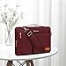 MOSISO 360 Laptoptasche 17 Zoll, 17-17,3 Zoll Wasserdicht Laptop Schultertasche Kompatibel mit HP Dell Lenovo Asus Acer MSI Jumper, Stoßfest Umhängetasche mit 4 Reißverschlusstaschen, Weinrot