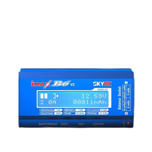 ZIXINNKC SKYRC iMAX B6 V2 Controlador de Equilibrio de Alta Velocidad para Carga de batería Multiusos Color Entrada de 6A
