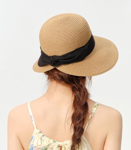 Sombrero de paja para mujer con ala ancha verano playa miniatura 3