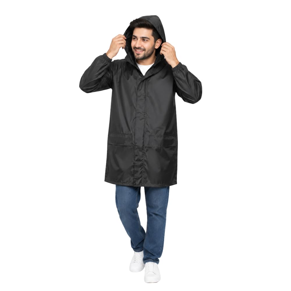 (𝐒𝐩𝐞𝐜𝐢𝐚𝐥 𝟏𝟓 𝐘𝐞𝐚𝐫𝐬 𝐖𝐚𝐫𝐫𝐚𝐧𝐭𝐲 Waterproof Raincoat for Men & Women with Hood, Lightweight Foldable Reusable Rain Suit with Storage Pouch, Full Body Rainwear for Bike-image-23