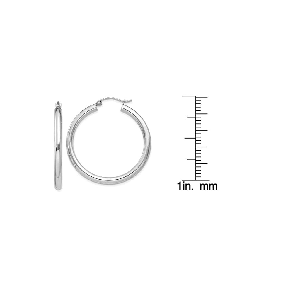 3mm アロー　リング sterling silver Amazon.com: 925 Sterling Silver Tube Hoop Earrings- 3MM 4MM