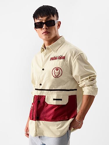 The Souled Store Men's Cotton Regular Fit Shirt