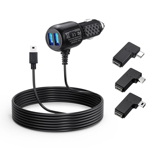Mini USB Dash Cam Power Cord for Rove R2-4K, Car Charger...