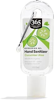 365 by Whole Foods Market Cucumber Aloe Hand Sanitizing Gel with Carabiner Clip, 1 FZ
