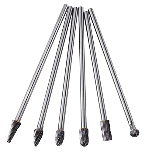 Set de 6 fresas de carburo de tungsteno 6mm miniatura 7