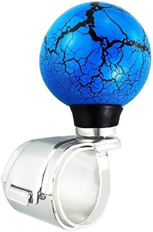 Abfer Control Handle Helper Steering Wheel Spinner Knob Car Turning Power Aid Ball Suicide Knob Thunder Ball Style for Most Vehicles Trucks Boats (Blue)