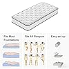 DEWINNER Matelas 140x190,Mousse 22 cm et Mousse A Mémoire Matelas,Parfait Soutien Haute Resilience Ultra Respirante,Matelas réversible à Deux Faces entièrement utilisables