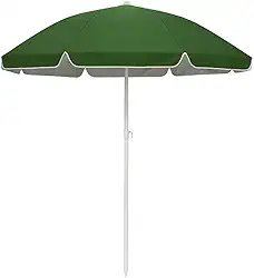 Guarda-sol de Praia 2,20 m com Proteção UV, Altura Ajustável 1,80–2,30 m e Bolsa para Transporte