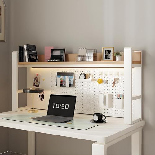 Clapier de bureau avec panneau perforé et étagère modulable en acier
