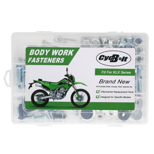 Image of 120PCS Dirt Bike Bolt Kit Fit for KLX110 KLX300 KLX140RL KLX140L KLX450R KLX230 KLX125 KLX250 KLX650 KLX300R KLX400R KMX 200 KLX250S KMX 125 KLX150 Bodywork Bolts Screws Fasteners Kit