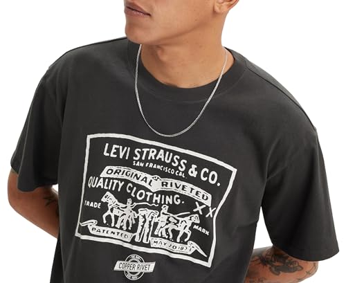 Levi's T-Shirt Graphique, Coupe Vintage, pour Homme, 2 Horse Pull GD Pira, S