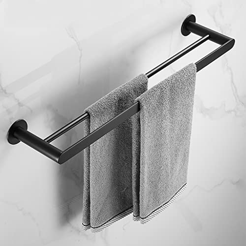 Porte-serviettes double barre en acier inoxydable 304 pour salle de bain