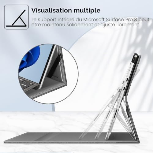 Étui pour Microsoft Surface Pro 8 idéal pour travailler en déplacement - 3