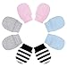 QH-Shop Guantes para Bebé Suave Ajustable Manoplas Antiarañazos para 0-6 Meses 4 Par