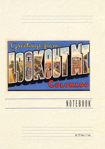 Vintage Lined Notebook Greetings from Lookout Mt., Colorado