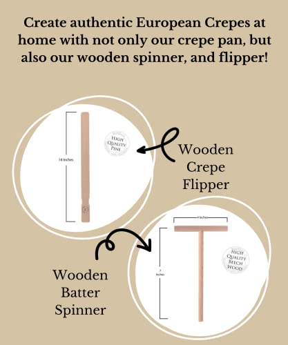 Royelle Cookware Crepe Making Set 4 Inch Spreader And 14 Inch Pine Flipper/Spatula… #TOP4