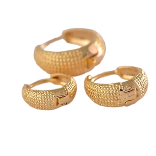 Brinco Trio Argolinhas Grossas Folheado em Ouro 18k