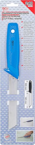 BGS 81735 | Dämmstoffmesser | 240 / 140 mm | für Dämmwolle, Glaswolle, Steinwolle, Schaumstoff, Styropor