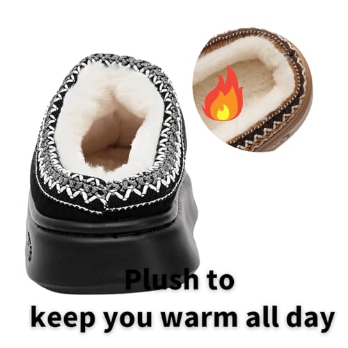 Cozy Platform Fuzzy Slippers for Women and Men Short Ankle Slippers with Anti-Slip Sole Lined with Warm Furry Perfect for Indoor & Outdoor Use 5