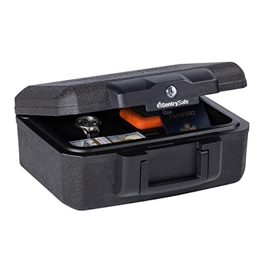SentrySafe 1200 Fireproof Box with Key Lock, 0.18 Cubic Feet, Black