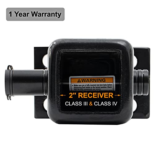 Topshine Black Hitch Pin Lock, 5/8" Dia Trailer Hitch Looking Pin With Keys Keyed Alike For 2 Inch Receiver #TOP5