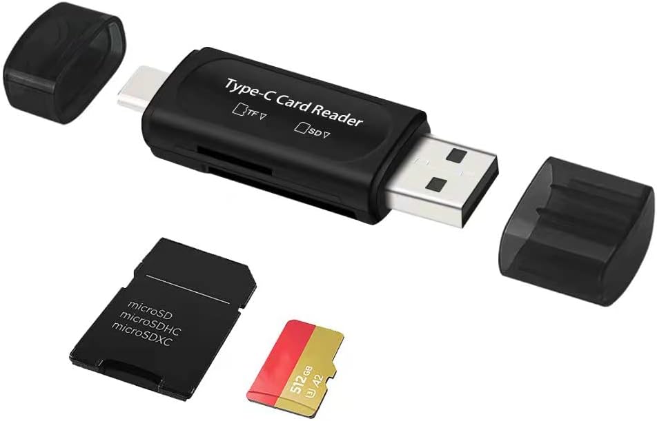 Lettore Schede Benfei USB-C/USB 3.0 4in1 - Per SD, Micro SD, MS, CF Card, Compatibile IPhone