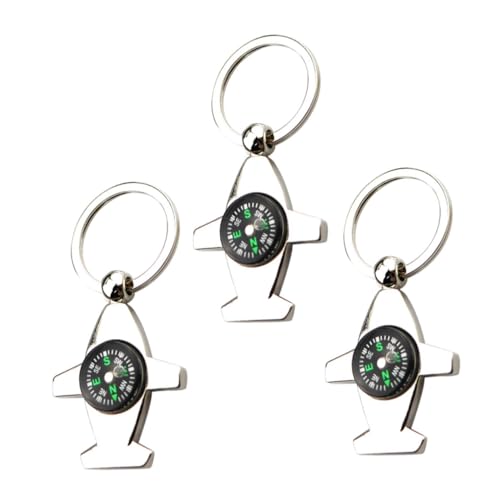 Brújula mini de aleación de zinc 3 piezas para camping miniatura 1