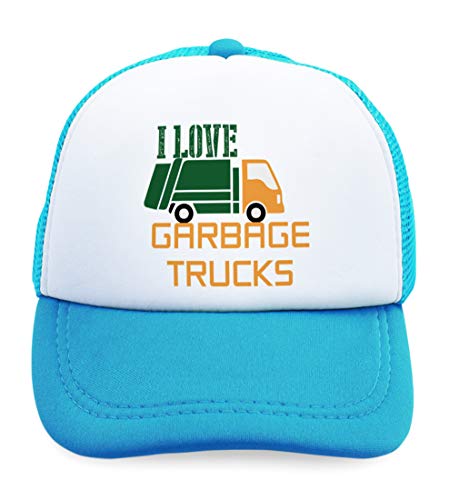 Custom Kids Trucker Hat I Love Garbage Trucks Polyester Boys Caps & Girls