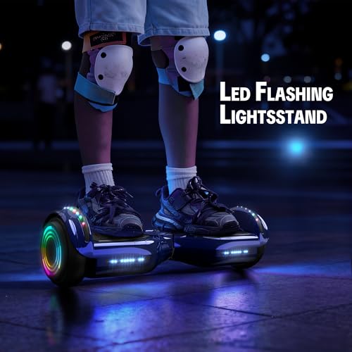 XERATH All Terrain hoverboard with Bluetooth Speakers,hoverboards for a 7-12 year old with bright LED lights and flashing wheels,hoverboard adult with self-balancing control system&UL2272 Safety Certification,for All Ages (Blue) - Image 3