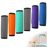 Luggage Handle Wrap 6 Pcs, Suitcase Handle Wraps Comfort Soft for Carry on/Bag/Car, Fashionable Luggage Identifiers for Suitcases Multi Color, for Car/Airplane/Ship/Travel Accessories