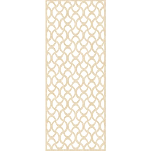 Image of Resort Decorative Pierced Fretwork Wood Wall Panels, 25 3 /8 inchW x 64 3 /8 inchH x 3 /8 inchT, Birch