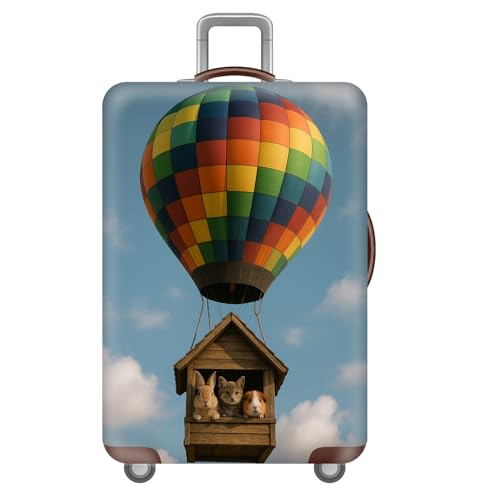 Animal Funda Protector De Maleta De Viaje,Gato Y Perro Fundas Lavable para Maletas con Ruedas,Protectores EláSticos Antipolvo para Maletas,Luggage Cover,Accesorios De Viaje (Color 5,L(25-28inch))