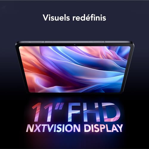 TCL Tab 11 Gen 2, écran NXTVISION de 11 Pouces, Stockage de 256 Go (Extensible jusqu'à 1 to), 6 Go de RAM (+ Extension de 6 Go de RAM), Batterie de 8000 mAh, Charge Rapide, Tablette Android WiFi