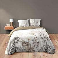 Parure Letto 3 Pezzi Douceur D'Intérieur | 240x220cm + 2 Federe | Cotone 57 Fili | Stampa Zelis Grigio - Foto 12