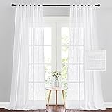 Fantastischer Stoff: Unsere Gardinen bestehen aus 100% Polyester und sehen Leinenoptik aus. Anders als andere leichten Voile Vorhänge sind unsere Leinenoptik Gardinen mehr dick und schwer. Beim Drapieren funktionieren perfekt.