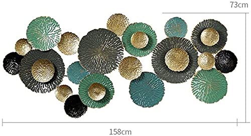 Piaolign Wall Art Decor Abstract Metal Flower Wall Art，Geometrically Designed Overlapped Circles Wall Sculpture, Multicolor,Modern Contemporary Geomentry Home Decor #TOP2