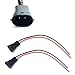 iJDMTOY (2) H11 H8 880 881 Male Adapter Wiring Harness Sockets Wire Compatible With Headlights, Fog Lights Retrofit or Installing Cubic LED Pod Lights, LED Light Bar, LED Work Lamps, etc