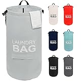 28 Inches Laundry Baskets, Large Collapsible Laundry Basket,Door Laundry Hamper Bag Hanging ,Tall Hamper Bag for Storage Bin,Kids Room,Home Organizer,Nursery Storage,Clothes Hamper (Gray)