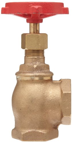 Milwaukee Valve 504 Series Bronze Globe Valve, Class 125, Elbow, Threaded Bonnet, 1/4" NPT Female