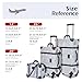 UNIWALKER 2-Piece Vintage Carry-on Luggage Set, Retro Leather Suitcase with Cosmetic Train Case for Women(Velvet Grey, 20''+12'')