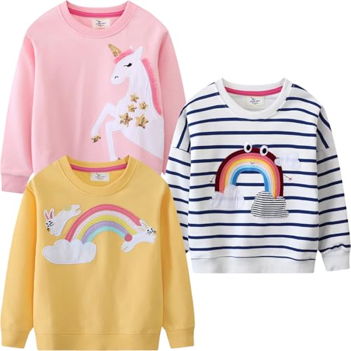 GFQLONG - GFQLONG Toddler Girl Sweatshirt - Long Sleeve Girls Sweater, Size 3-4T - Best Deal on Amazon