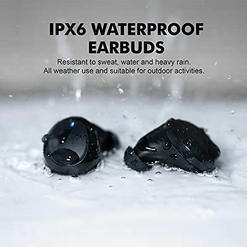 Xtremtec True Wireless Earbuds, Bluetooth Earbuds Noise Cancelling Bluetooth Headphones For Iphone/Android Small Earbuds With Mic Waterproof Cordless In-Ear Earphones Deep Bass Sound Headsets (Black) #TOP3