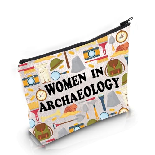 VAMSII Future Archaeologist Gift Women In Archaeology Makeup Bag Archaeology Lover Cosmetic Bag Archaeology Stu-dent Graduation Gift (Women In Archaeology M)
