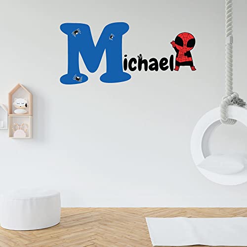 Vinilo decorativo Spider Name para habitación infantil miniatura 2