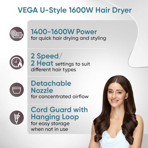 VEGA U Style 1600W Foldable Hair Dryer - Image 3