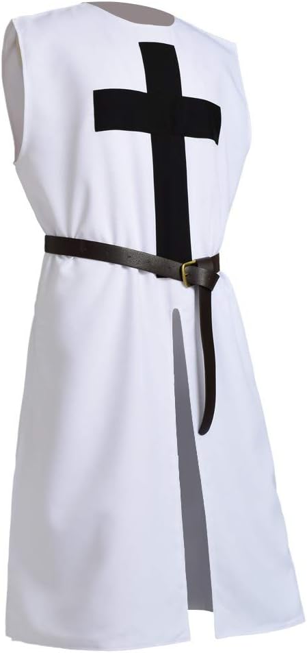 BLESSUME Unisex White Medieval Knight Tunic Belt - Image 2